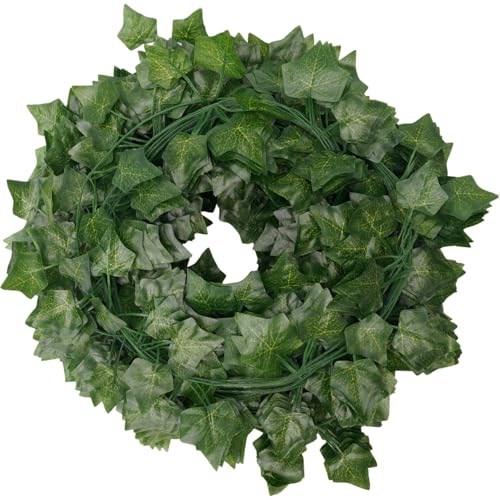 Casativo Efeu Deko Girlanden, 24er-Set, Kunstoff und Textilfasern, täuschend echt, jeweils 2,2 m Länge und 81 Blätter zur stilvollen Wanddekoration Casativo Efeu Deko Girlanden, 24er-Set, Kunstoff und Textilfasern, täuschend echt, jeweils 2,2 m Länge und 81 Blätter zur stilvollen Wanddekoration von Casativo