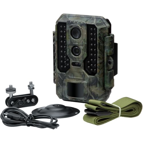 Casativo Profi 4K-Wildkamera mit IR-Nachtsicht-, Zeitraffer- & Timerfunktion, PIR Sensor, Dual Lens, Mikrofon, Multi-Shot, IP65 von Casativo