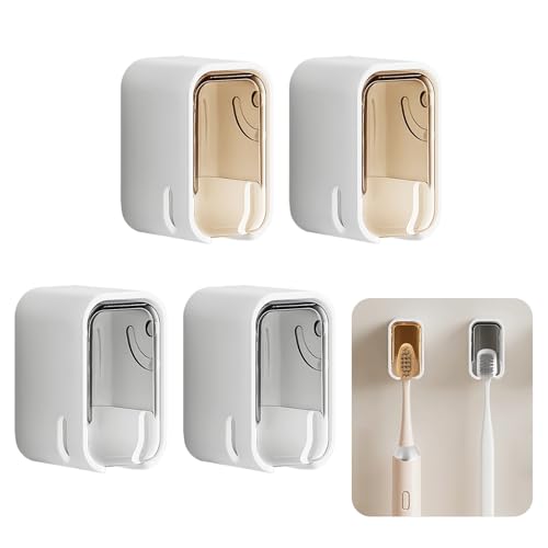 Casbomy 4 Stück Zahnputzbecherhalter Ohne Bohren, Zahnbürstenhalter Wand, Zahnbürstenhalter Elektrische Zahnbürste, Zahnbürsten Organizer,Toothbrush Holder für Badezimmer Reisen(2Teefarbe+2Graue) Casbomy 4 Stück Zahnputzbecherhalter Ohne Bohren, Zahnbürstenhalter Wand, Zahnbürstenhalter Elektrische Zahnbürste, Zahnbürsten Organizer,Toothbrush Holder für Badezimmer Reisen(2Teefarbe+2Graue) von Casbomy