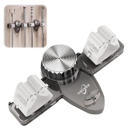 Casbomy Werkzeug Wandhalterung, Besen Halterungen Wand, Keine Bohren Installation Wandwerkzeugrahmen, Mop Holder Raum Sparen Besenhalter Wand für Badezimmer, Balkon, Garten von Casbomy