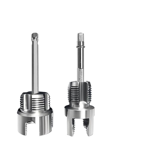 Integriertes Innen- und Außenrohrgewindewerkzeug, Rohrgewinde-Schneidwerkzeug, elektrische Bohrmaschine, kompatibles PVC-Rohreinfädler-Set, für Kunststoff-PPR-Rohrgewindebohrer-Set (1,27 cm + 1,9 cm) Integriertes Innen- und Außenrohrgewindewerkzeug, Rohrgewinde-Schneidwerkzeug, elektrische Bohrmaschine, kompatibles PVC-Rohreinfädler-Set, für Kunststoff-PPR-Rohrgewindebohrer-Set (1,27 cm + 1,9 cm) von Casbomy