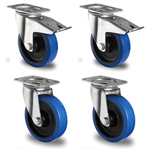 Cascoo Blue Wheel Lenkrollen Set 125 mm von Cascoo