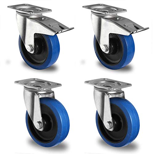 Cascoo Blue Wheel Lenkrollen Set 125 mm von CASCOO