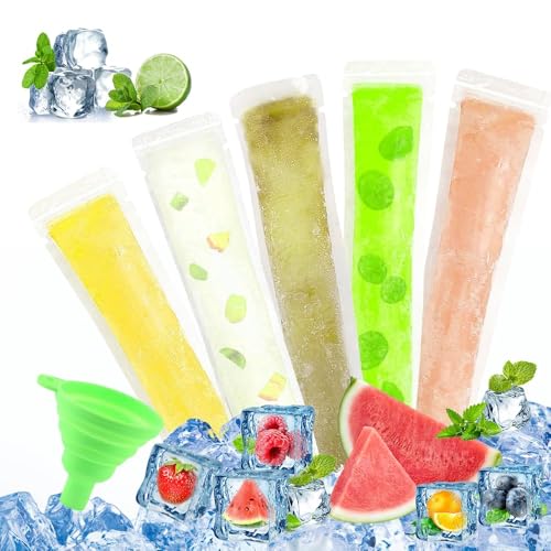 Casenly Mold Taschen Popsicle Pouches, 150 Stück Beutel BPA-frei Eis Pop Beutel, Wassereis Tüten mit einem Trichter, Transparent Eis am Stiel Taschen, Wassereis Formen für Joghurt Eiscreme Smoothies Casenly Mold Taschen Popsicle Pouches, 150 Stück Beutel BPA-frei Eis Pop Beutel, Wassereis Tüten mit einem Trichter, Transparent Eis am Stiel Taschen, Wassereis Formen für Joghurt Eiscreme Smoothies von Casenly