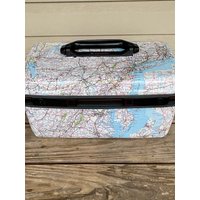 Vintage 1970S Samsonite Train Koffer Us City Map Design, Mit Schlüssel von CasesAndCreationss