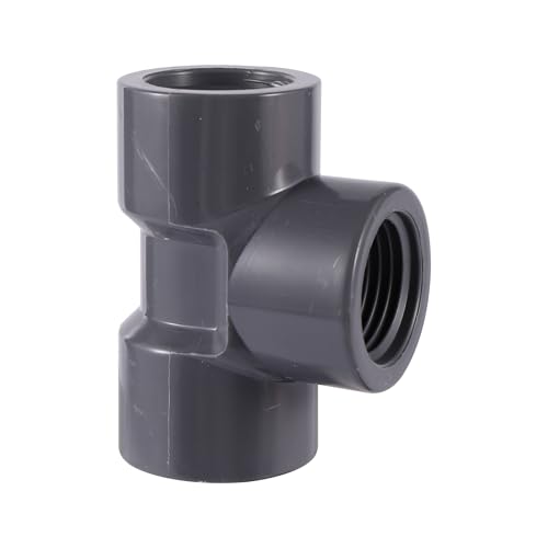 1 Stück 1/2 Zoll Innengewinde PVC-Verbindungsstücke PVC-Rohr Gerades Winkelstück T-Stück Verbindungsstücke PVC-Rohrfittings Wasserrohr 3-Wege-Verbindungsstück(Tee) von Casetlong