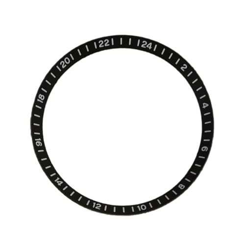 1 Stück Uhrenkapitelring for 31,3 mm Außendurchmesser, 27,6 mm Innendurchmesser, grün leuchtender Uhren-Innenskalenring(Black no luminesce) von Casetlong