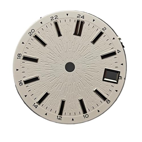 1 stück 28,5mm Uhr Zifferblatt Strahlendes Muster Mechanische Uhr Gesichter for NH34 NH35 Bewegung Uhr Zubehör Weiß Schwarz Blau(White dial) von Casetlong