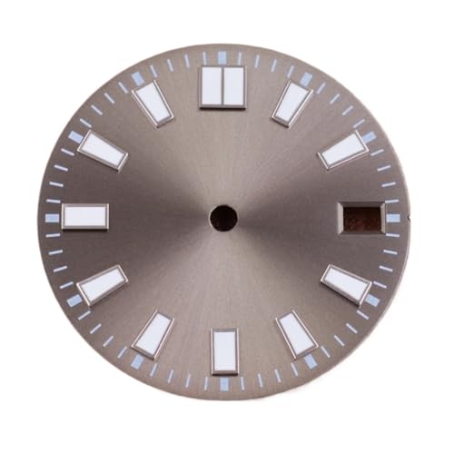 1PC 28,5mm Grün Leuchtende Uhr Zifferblatt Fit NH35 NH36 Bewegung Schwarz Weiß Braun Dunkelblau Blau Grün Uhr Zubehör(Brown) von Casetlong