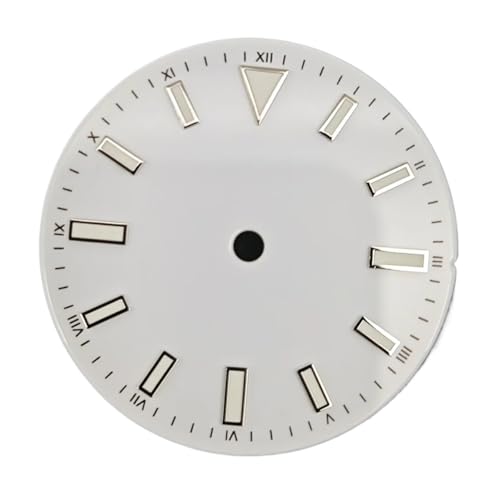 1PC 28,5mm Uhr Zifferblatt Uhr Gesichter Grün Leuchtende Uhr Zubehör for NH35 ETA2836 8215 2813 Bewegung(White) von Casetlong