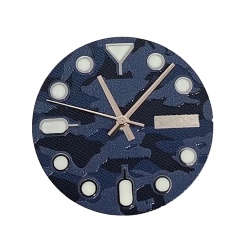 1PC 28,5mm Uhr Zifferblatt for NH36 4R36 Bewegung Zifferblatt Modifizierte Uhr Gesicht Grün Leuchtende(Dial with Hands C) von Casetlong
