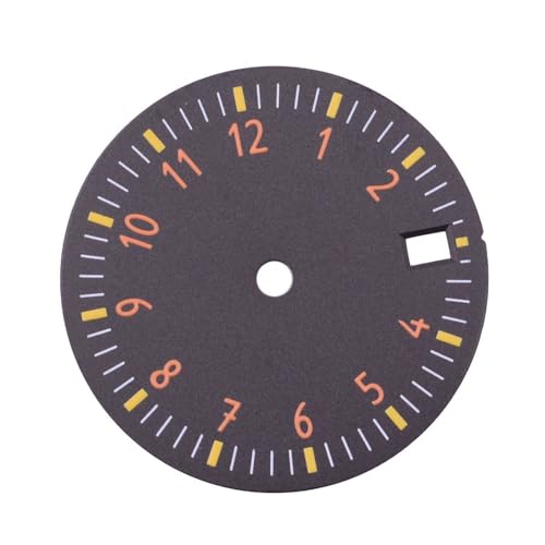 1PC 29mm Grün Leuchtendes Uhrenzifferblatt Passend for NH35 NH35A Uhrwerk Passend for 3 Uhr Krone 3,8 Uhr Krone Zifferblatt Uhrenzubehör(BRONZE) von Casetlong