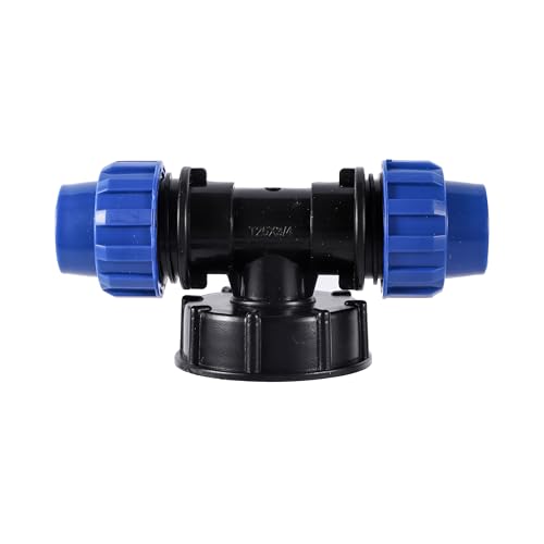 1PC T-Typ 20/25/32mm PVC PE Rohr T-Stück Schnellverbinder Kugelhahn Wassersplitter IBC Wassertank T-Stück Wasserdurchflussregelventil Adapter(25mm) von Casetlong