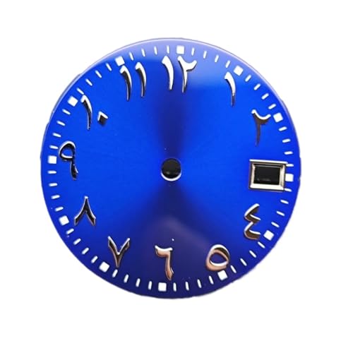 1PC Zifferblatt 28,5mm NH35 Uhr Zifferblatt Grün Einzel Kalender Uhr Gesichter Uhr Zubehör for NH70 NH35 NH36 Bewegungen(Blue) von Casetlong