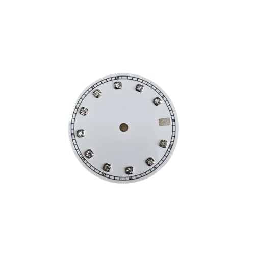 1PC for NH35 28,5mm Silber Rand Uhr Zifferblatt for NH35 NH36 Automatische Bewegung Mechanische Uhr Zubehör(Silver Edge-Enameled) von Casetlong
