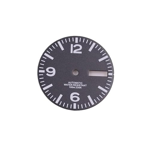 1pc 29mm Grün Leuchtende Schwarz Weiß Uhr Zifferblatt Fit NH36 NH36A Bewegung Teile(Black) von Casetlong