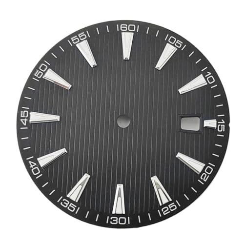 1pc 33,4mm Leuchtendes Uhrzifferblatt mit Datumsfenster for NH35 NH35A Uhren Automatikwerk Zubehörteil(Dial 1) von Casetlong
