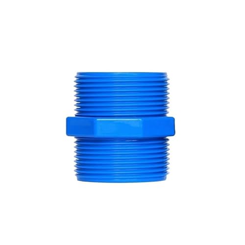 Casetlong 1 stück 1/2 "3/4" 1 "1-1/4" 1-1/2 "BSP Außengewinde Hex Nippel Union Blau PVC Rohr Fitting Koppler Adapter Wasser Anschluss(3/4") von Casetlong