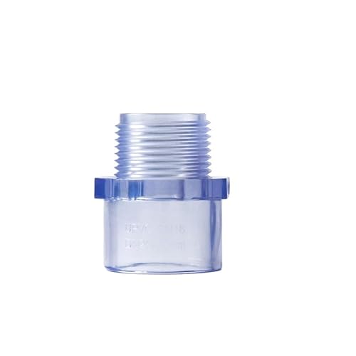 Casetlong 1 stück 20mm 25mm 32mm 40mm 50mm ID X 1/2 "3/4" 1 "1-1/4" 1-1/2 "BSP Außengewinde Transparent PVC Rohr Joint Rohr Fitting Wasser Anschluss(NO2) von Casetlong