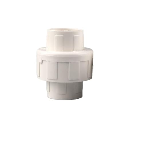 Casetlong 10 Stücke 20 25 32 40mm PVC Union Gerade Stecker Aquarium Tank Wasser Einlass Rohr Gleich Durchmesser Joint Garten Bewässerung armaturen(White,25mm) von Casetlong