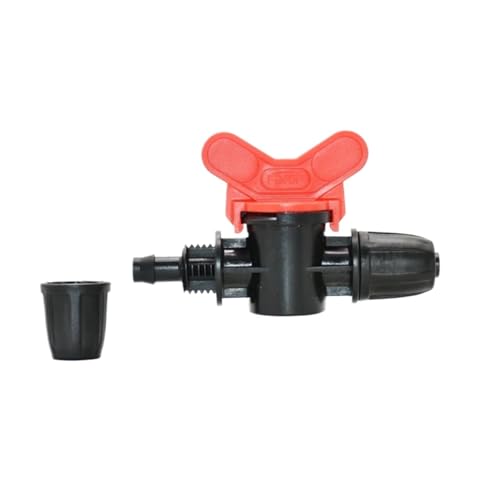 Casetlong 25Pcs Garten Schlauch 4/7 8/11/10/16/ 20/ 25mm Garten Tippen Bewässerung Miniatur Ventil Barb Regelventil Kran for Bewässerung(16MM) von Casetlong