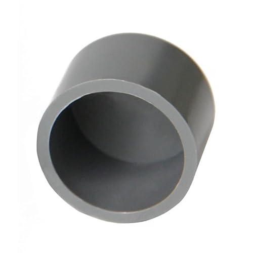 Casetlong 5 Stück ID 20/25/32/40/50/63 mm PVC Grau Rohrkappe Freundliche Wasserversorgung U-Stecker und chemische Rohrverbindungen(Cap 40mm) von Casetlong