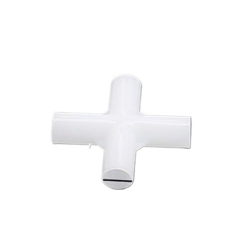 Casetlong 5 Stück Innendurchmesser 12 mm Gerader Winkel 4-Wege-T-Stecker 60 90 120 135 Grad PVC-Stecker DIY Kleiderschrank Zelt Fitting Adapter(4-Way) von Casetlong