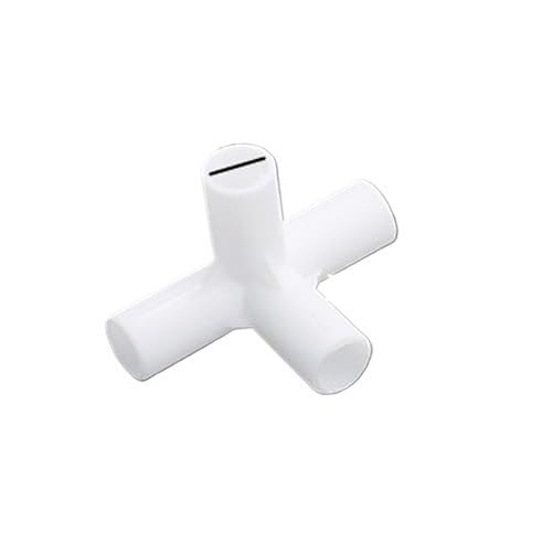Casetlong 5 Stück Innendurchmesser 12 mm Gerader Winkel 4-Wege-T-Stecker 60 90 120 135 Grad PVC-Stecker DIY Kleiderschrank Zelt Fitting Adapter(90 Degree 4way) von Casetlong