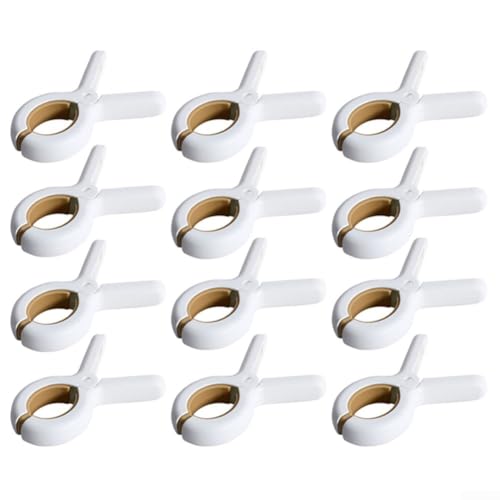 12 Stück Strandtuch-Clips mit robusten Federn und Silikon-Pads zum sicheren Halten von Kleidung, Handtüchern, Steppdecken und Decken bei Wind (klein, gelb) von CashMuch