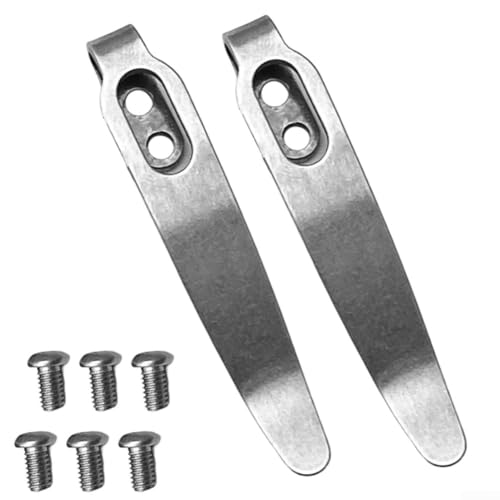2 Edelstahl-Clips für Brieftaschen und Taschenlampen, hervorragend für DIY-Modifikationen (Typ BB) von CashMuch