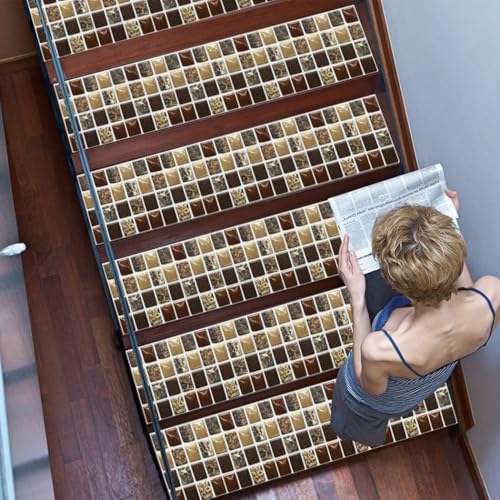 20 selbstklebende 3D-Mosaik-Fliesenaufkleber für Küche und Badezimmer, Wanddekoration, mit wasserdichtem und PVC-Material von CashMuch