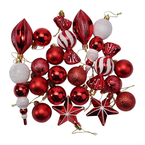 2029PCS Weihnachtskugel-Ornamente für Baumschmuck, für Feiertagsfeiern und Hochzeiten (A) von CashMuch