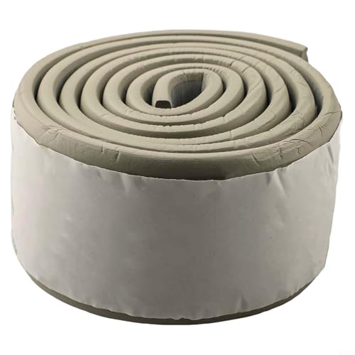 2M Dekorative Sockelleiste Schaumstoff-Baumwolle Wandaufkleber Streifen mit verdickter 3D-Antikollisionsfunktion (grau) von CashMuch