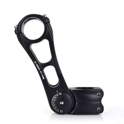 31 8 mm verstellbarer Fahrradvorbau mit Erhöhung, CNC-Aluminiumlegierung für 28 6 mm Gabel, Winkeleinstellung von 85 bis 85 Grad für optimale Fahrkontrolle (31,8 x 145 mm) von CashMuch