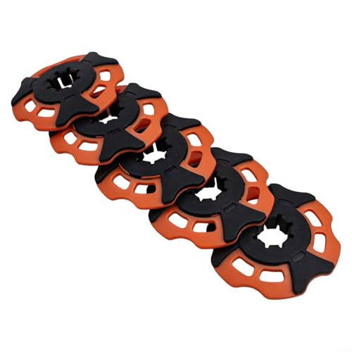 5 x Trekkingstock-Schneeflockenkorb für verbesserte Leistung bei Schnee (orange) von CashMuch