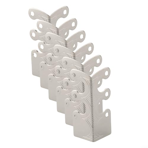 6 Stück Vintage-Metall-Eckenschutz für die Verwendung mit Sockelleisten in Häusern und gewerblichen Umgebungen für lang anhaltenden Schutz (Silber, 6 Stück) von CashMuch