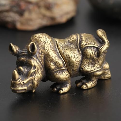 Ästhetisches Miniatur-Nashorn-Ornament, perfekt für Schreibtisch oder Regal von CashMuch