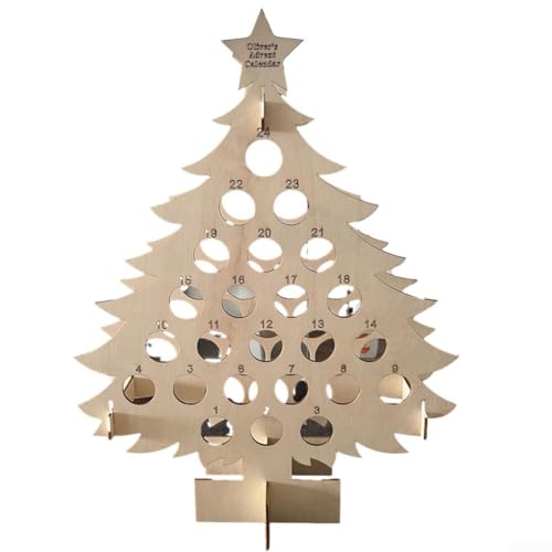Adventskalender Weinhalter aus Holz für Mini Weine, DIY Countdown Rack in einzigartigen Designs (2) von CashMuch