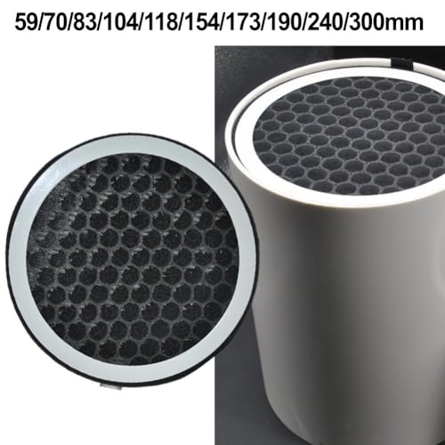 Aktivkohle- und HEPA-Verbund-Luftfiltersieb für PVC-Rohre, effektiv bei der Entfernung von Rauch, Staub und schädlichen Partikeln in der Luft (173 mm) von CashMuch