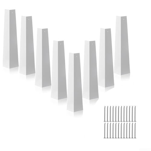 Aluminium-Seiteneckverkleidung, 20,3 cm, für Außenecken an Häusern und Wohnmobilen, mit Nagel-Sets zur Befestigung von CashMuch