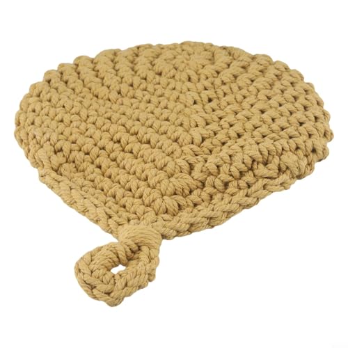 Atmungsaktiver Hängekorb für Obst und Gemüse, umweltfreundlich, Jute- und Baumwollseil-Design (D(21 x 27 cm) von CashMuch