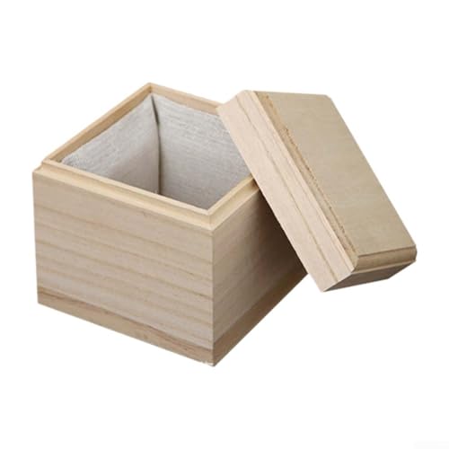 Aufbewahrungsbox aus Holz mit schützendem Futter perfekt zur Personalisierung und s (S) von CashMuch