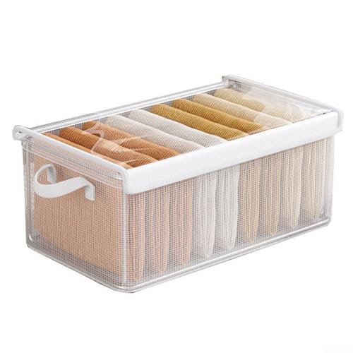 Aufbewahrungsbox für Haushaltsgarderobe mit geschichtetem Design für Kleidung und Hosen, faltbarer Stoffkorb zum effizienten Organisieren von Socken und Accessoires (mit Abdeckung) von CashMuch