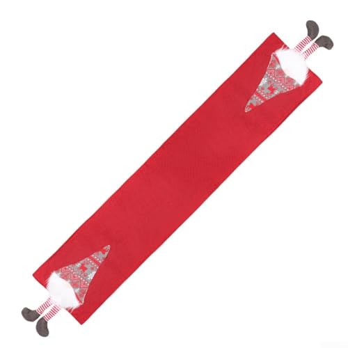 Auffälliger Weihnachtstischläufer mit lustigem Design, um Ihre saisonale Dekoration zu verschönern (rot) von CashMuch