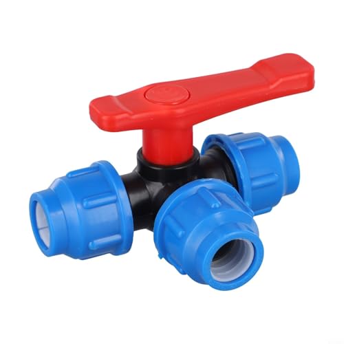 CashMuch 3-Wege-Kugelhahn für PE-Rohre, 20–50 mm Kunststoff-Wasserdurchflusskontrollventil, Schnellanschluss-Armatur, kein Schweißen erforderlich, Zubehör für industrielle Wasserversorgung zu Hause CashMuch 3-Wege-Kugelhahn für PE-Rohre, 20–50 mm Kunststoff-Wasserdurchflusskontrollventil, Schnellanschluss-Armatur, kein Schweißen erforderlich, Zubehör für industrielle Wasserversorgung zu Hause von CashMuch