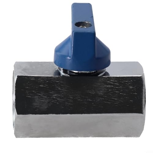 CashMuch 316 Edelstahl-Kugelhahn-Gewinde-Wasserregelventil, Doppeldichtung, Vierteldrehung, Abschaltdesign für Sanitär, Mehrzweck-Buchse auf Stecker (1,27 cm weiblich auf weiblich) von CashMuch