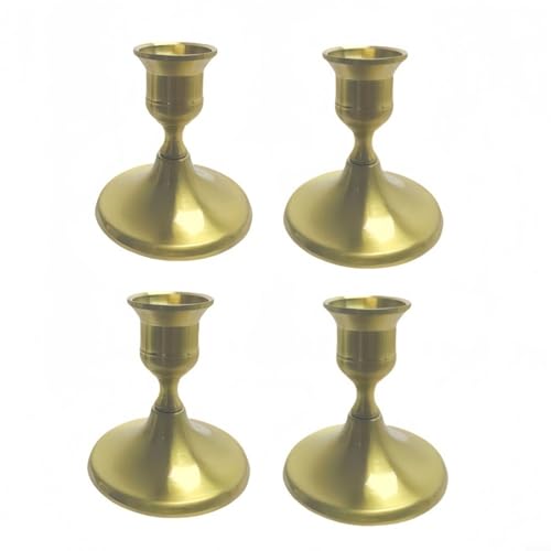 CashMuch 4 x Kerzenhalter, Spitzkerzenhalter, Vintage-Tischdekoration, Halloween-Dekoration, für Hochzeit, Weihnachten, Kamin, Kaminsims (Kupfer B (4)) von CashMuch
