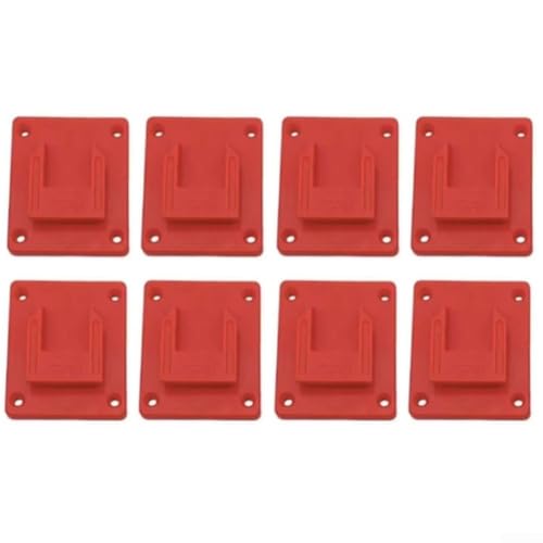 CashMuch 8 Stück Wandhalterung Werkzeughalter für Dewalt 20 V 18 V 12 V Bohrerregal Organizer Schwarz Rot (Rot) von CashMuch