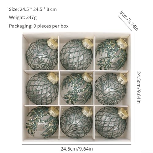 CashMuch Bruchsicheres Weihnachtskugel-Set – PET-Kugeln bemalte Oberfläche, hängende Dekorationen, für Zuhause, Büro, Hotel, Ferienzeit, mehrere Farben (grün) von CashMuch