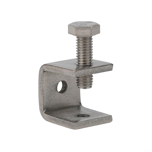 CashMuch Edelstahl-C-Klemmen, Schreibtisch-Montageklammern mit M6-Gewindeloch 0–20 mm, Klemmbereich für Bauschweißen (1 Stück) von CashMuch